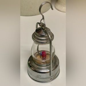 Mid Century Vintage Patented Metal Battery Operated Japanese Skater's Lamp